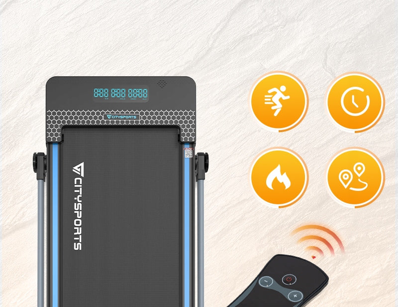 Professional Home Folding Electric Treadmill LED Angle Speaker App&BT 12KM Measurements training duration distance speed burned calories