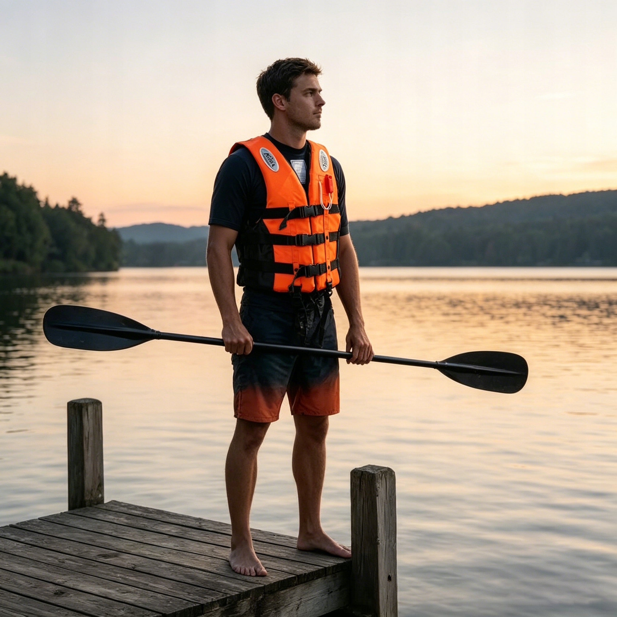 Professional Life Jacket Universal Vest 25-110kg+whistle Oxford fabric 300D Body weight range 25 kg