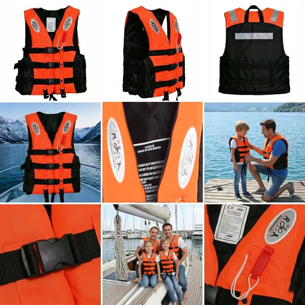Professional Life Jacket Universal Vest 25-110kg+whistle Oxford fabric 300D EAN (GTIN) 4069616149462