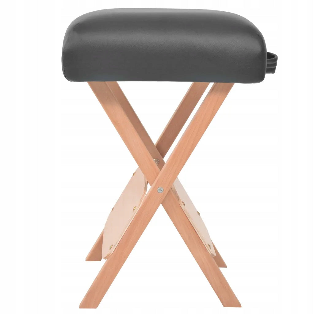 Professional Massage Table Set - Black 221x90cm Kind folding table