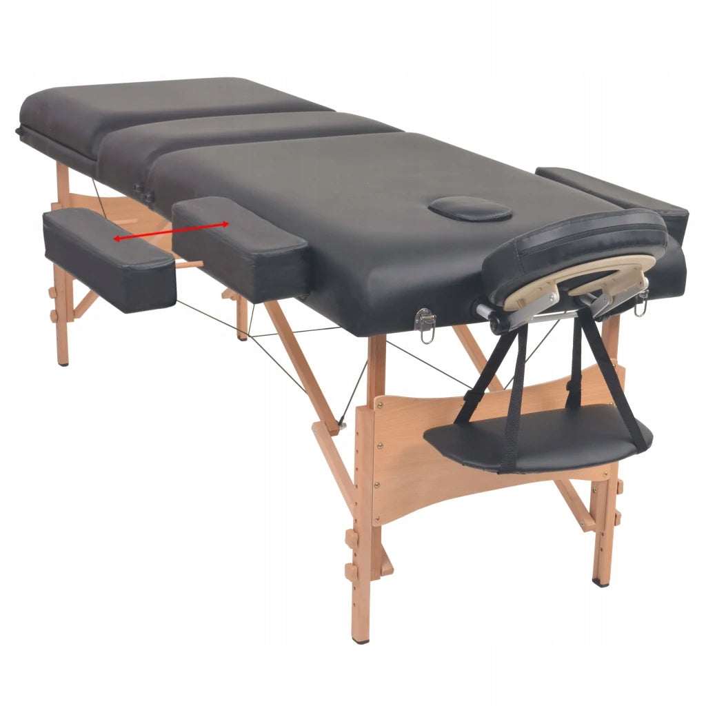 Professional Massage Table Set - Black 221x90cm Manufacturer code 5907271283901