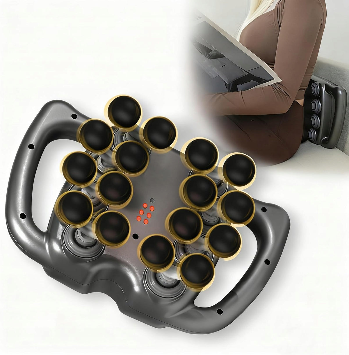 Professional Massager 16 Heads with LED+USB Charging+9 MODES Manufacturer code MASAŻER PISTOLET DO MASAŻU