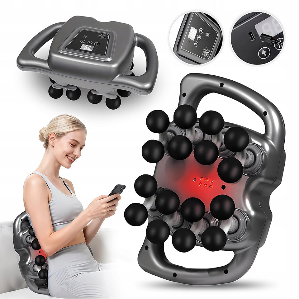 Professional Massager 16 Heads with LED+USB Charging+9 MODES