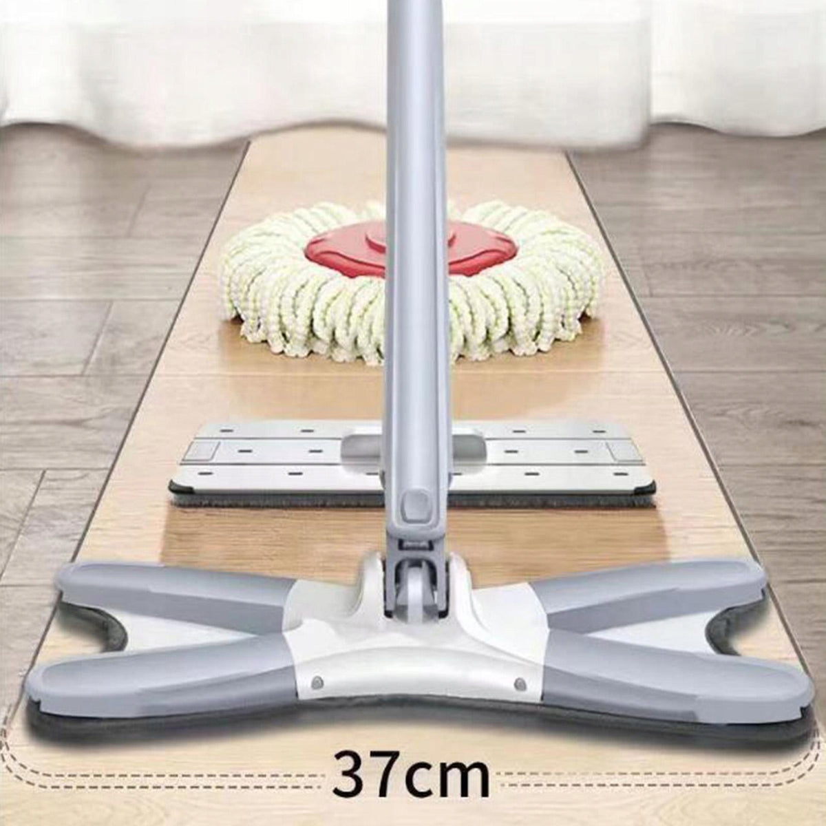 Professional Microfiber Mop Floor Cleaning System with Flat Gray and White Brand no brand