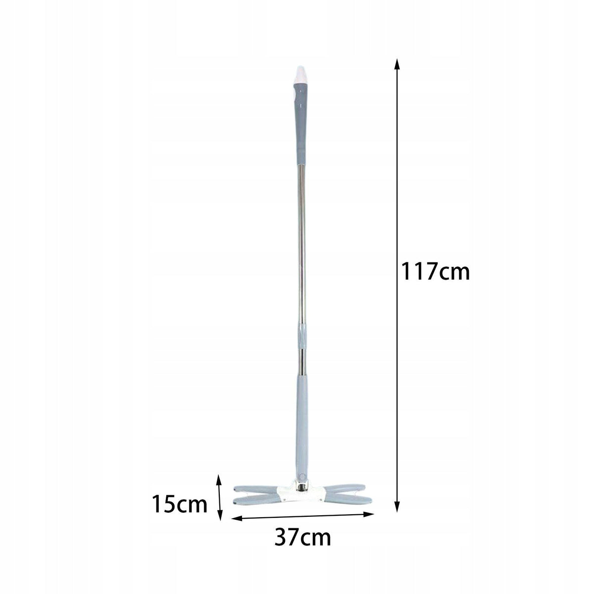 Professional Microfiber Mop Floor Cleaning System with Flat Gray and White Packaging status original