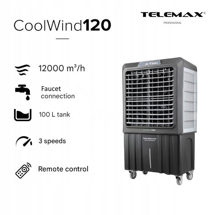 Professional Portable Air Cooler Telemax CoolWind120 100L 420W Brand no brand