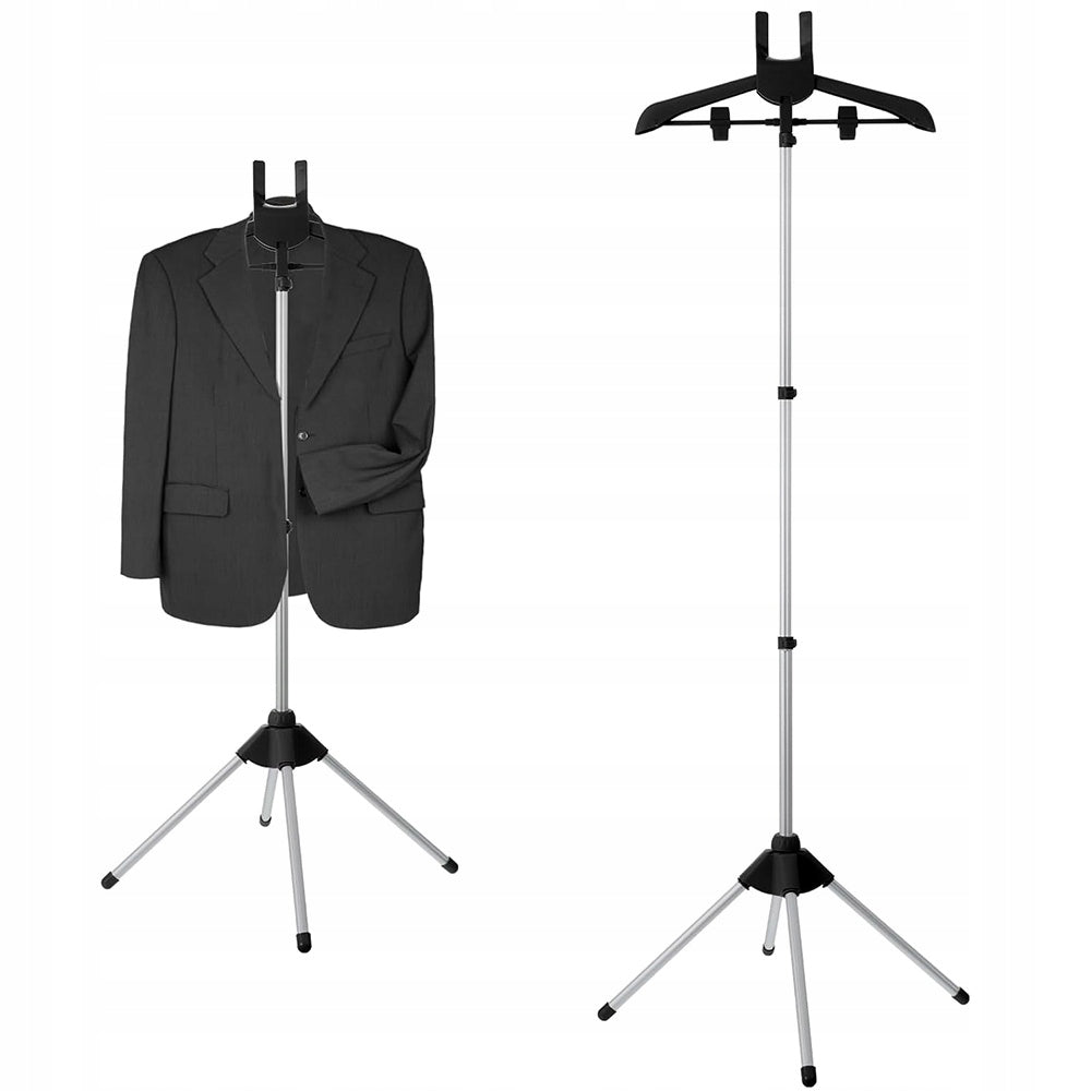 Professional Steamer Hanger Adjustable Folding 160cm Black