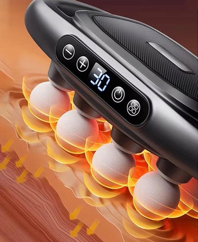 Professional Vibration Massager Muscle Massage Gun, 8 Heads Relaxation Manufacturer code Medialove Masażer pistolet do ciała 8 głowic