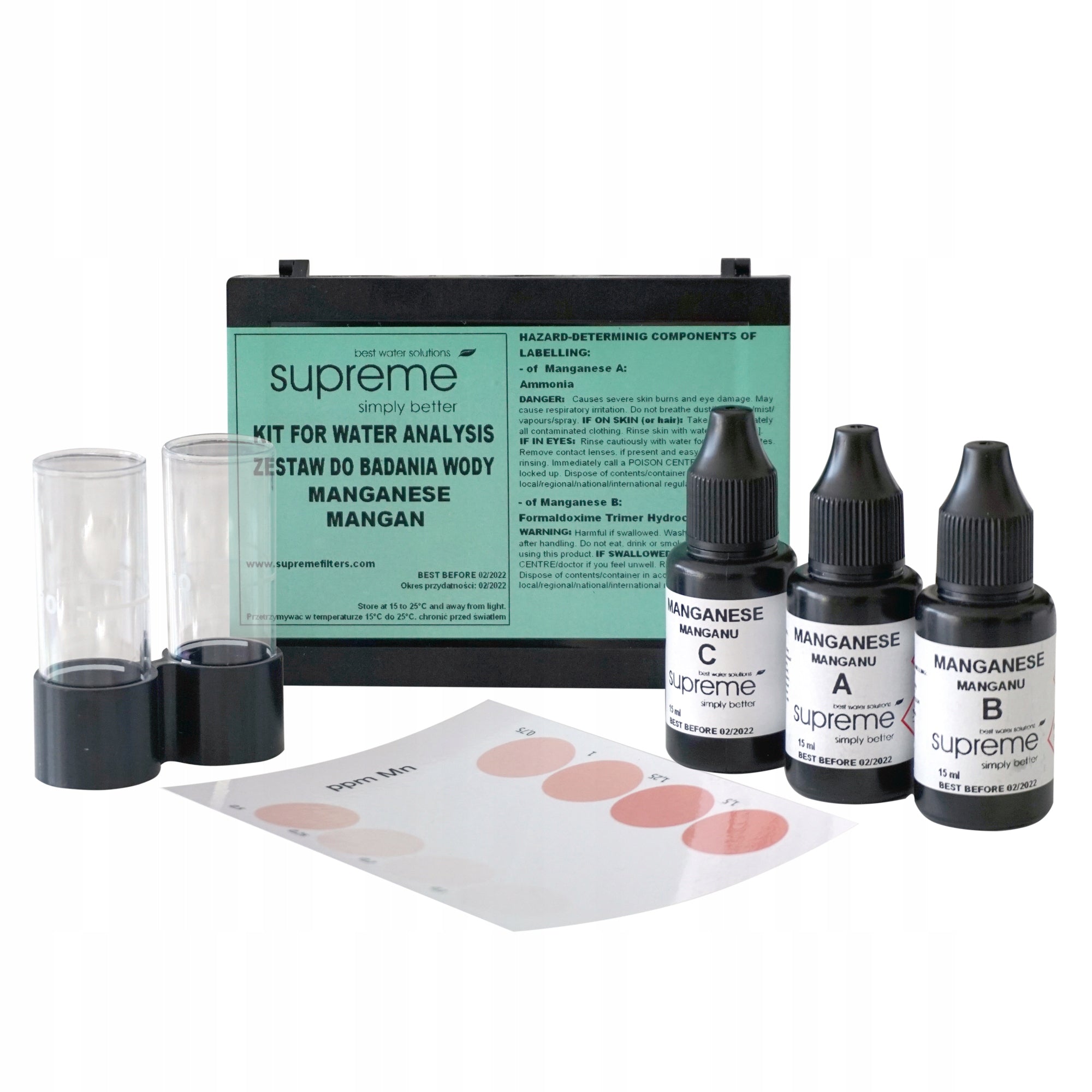 Professional droplet tester for manganese content in water SUPREME Mn