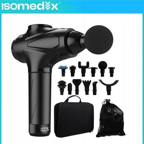 Professional massage gun Isomedix 30 levels 12 tips Brand Malatec