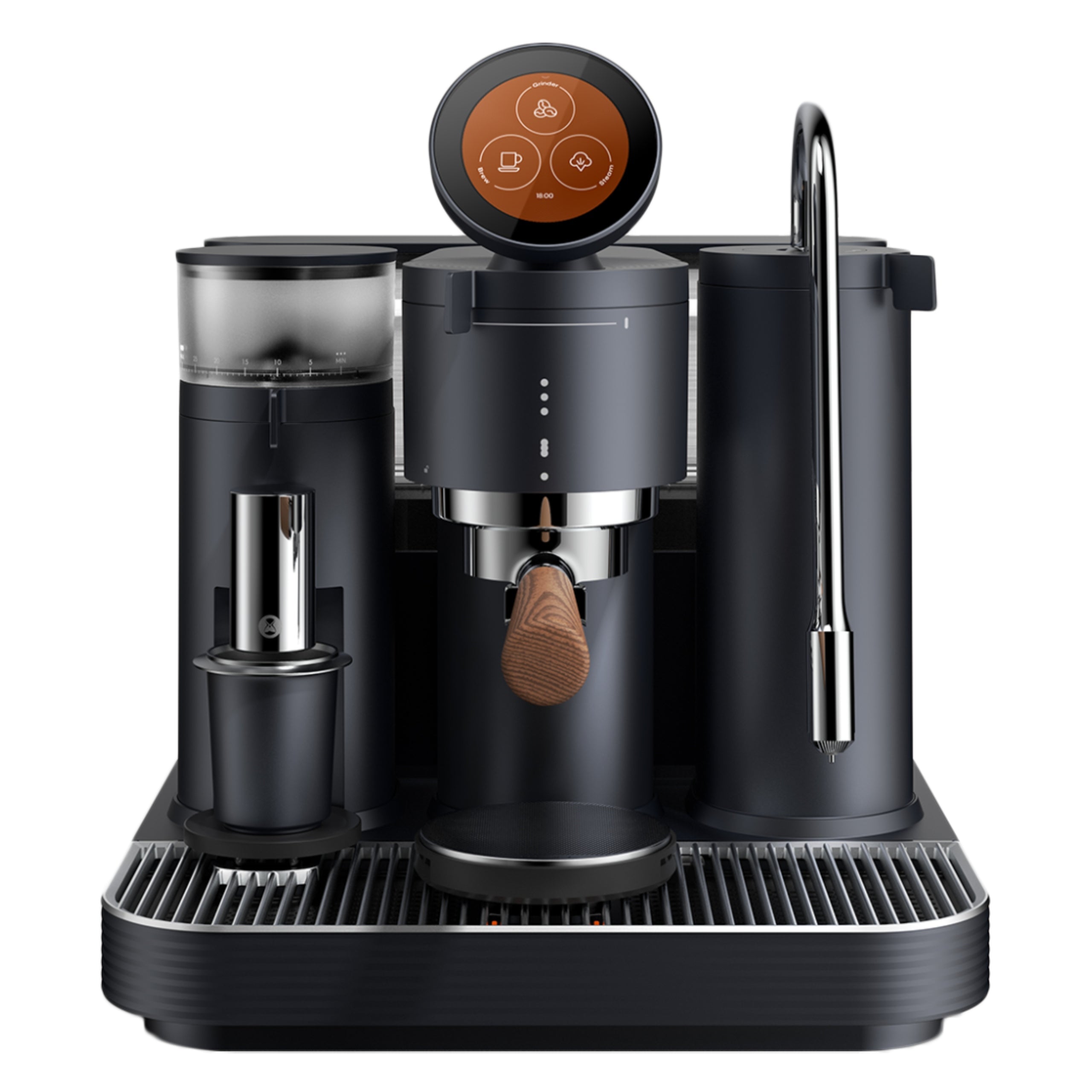 Professional pressure flask express Meraki with grinder black PID GEN1