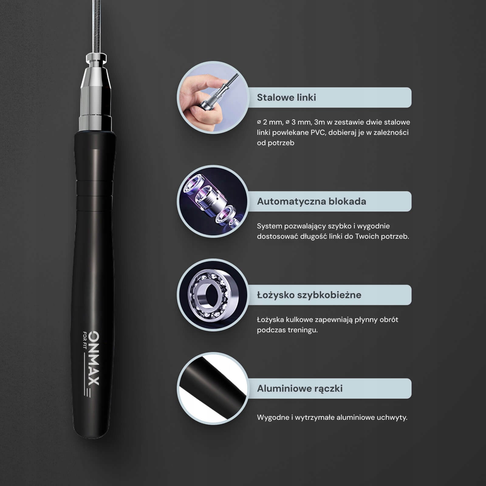 Professional training jump rope PRO2 two steel cables 2 and 3 mm Black Packaging status original