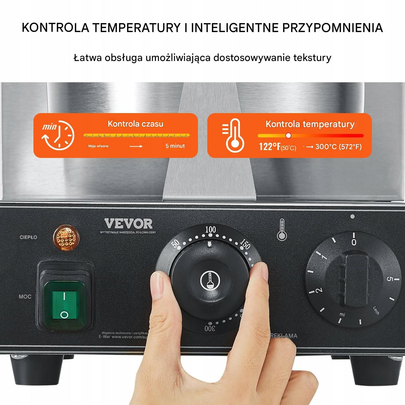 Professional waffle iron for wafer cones 1230 W Brand Vevor