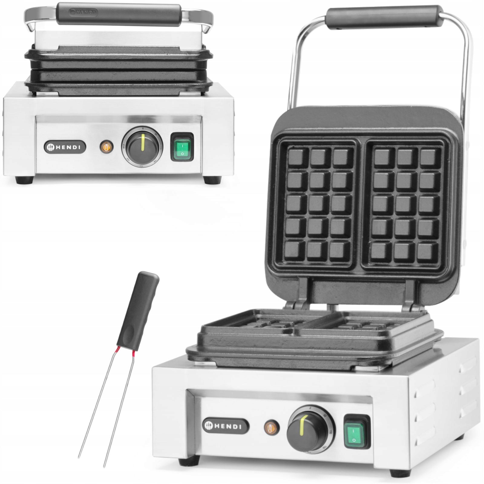 Professional waffle maker large grille 2 Brussels waffles 2200W