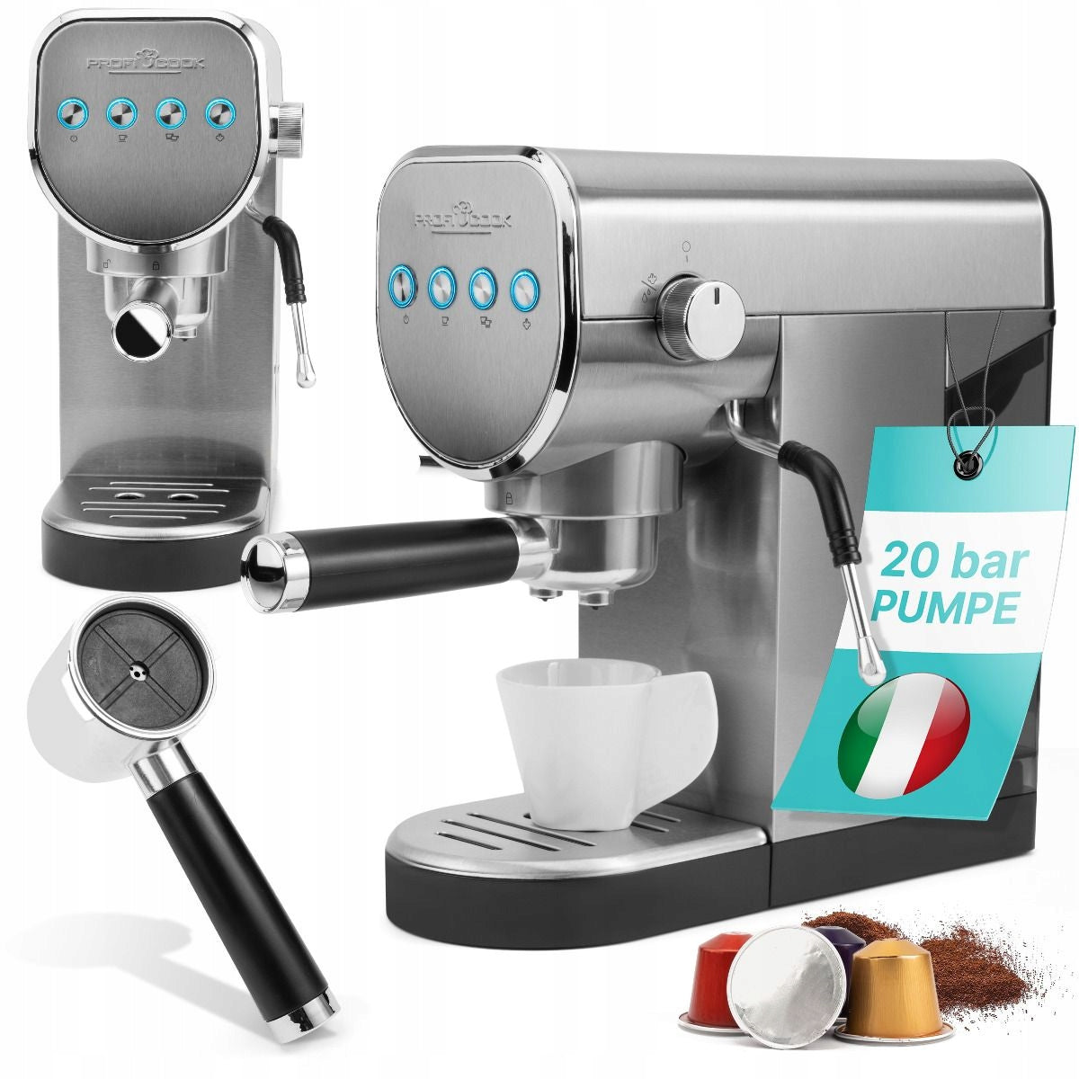 ProfiCook 2-in-1 Coffee Maker Capsules