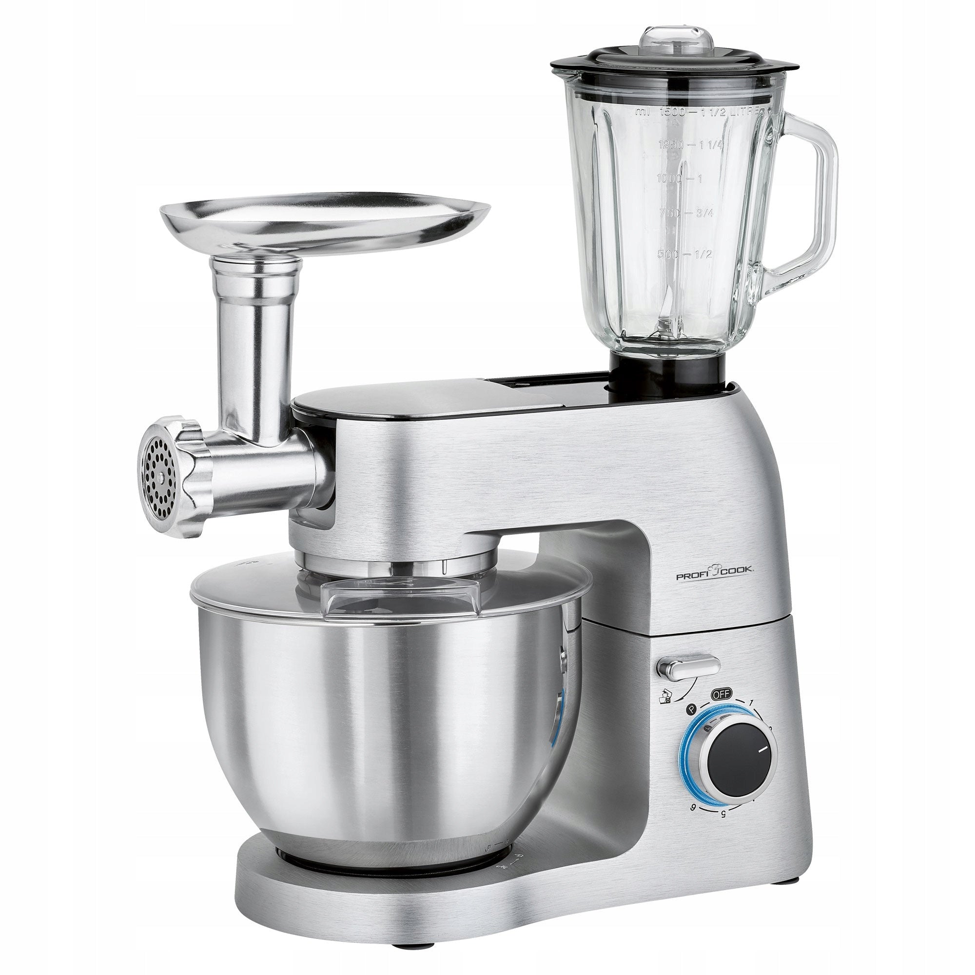 ProfiCook PC-KM 1189 kneader mixer machine 3in1 1500W silver Power rating 1500 W