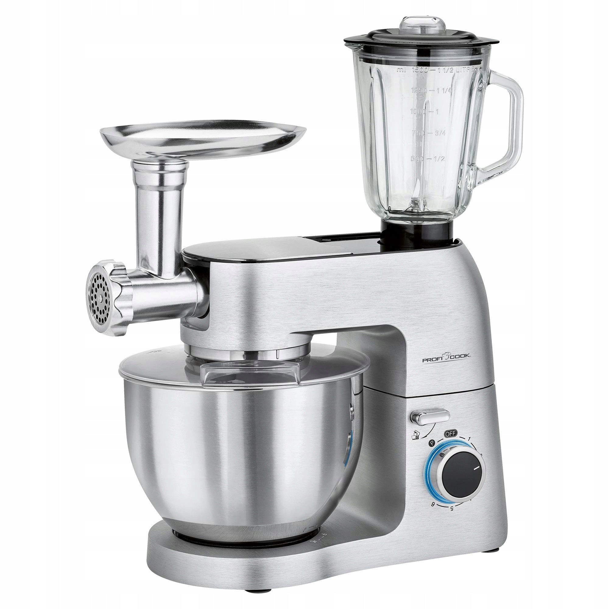 ProfiCook PC-KM 1189 kneader mixer machine 3in1 1500W silver