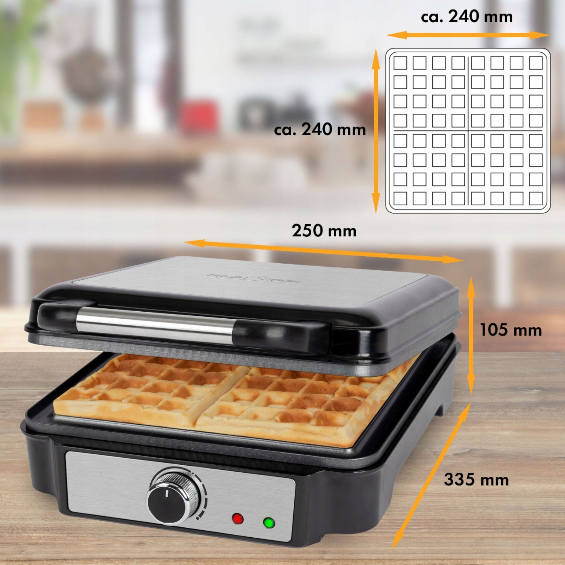 Proficook PC-WA 1241 Stainless Steel Waffle Maker Brand Profi Cook