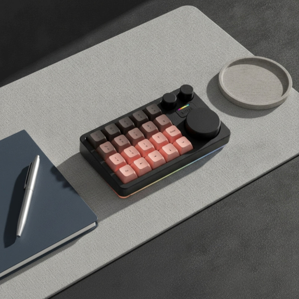 Programmable Macro Keypad CNC Aluminum Keypad with Rotary Knobs for Gamers Packaging status original