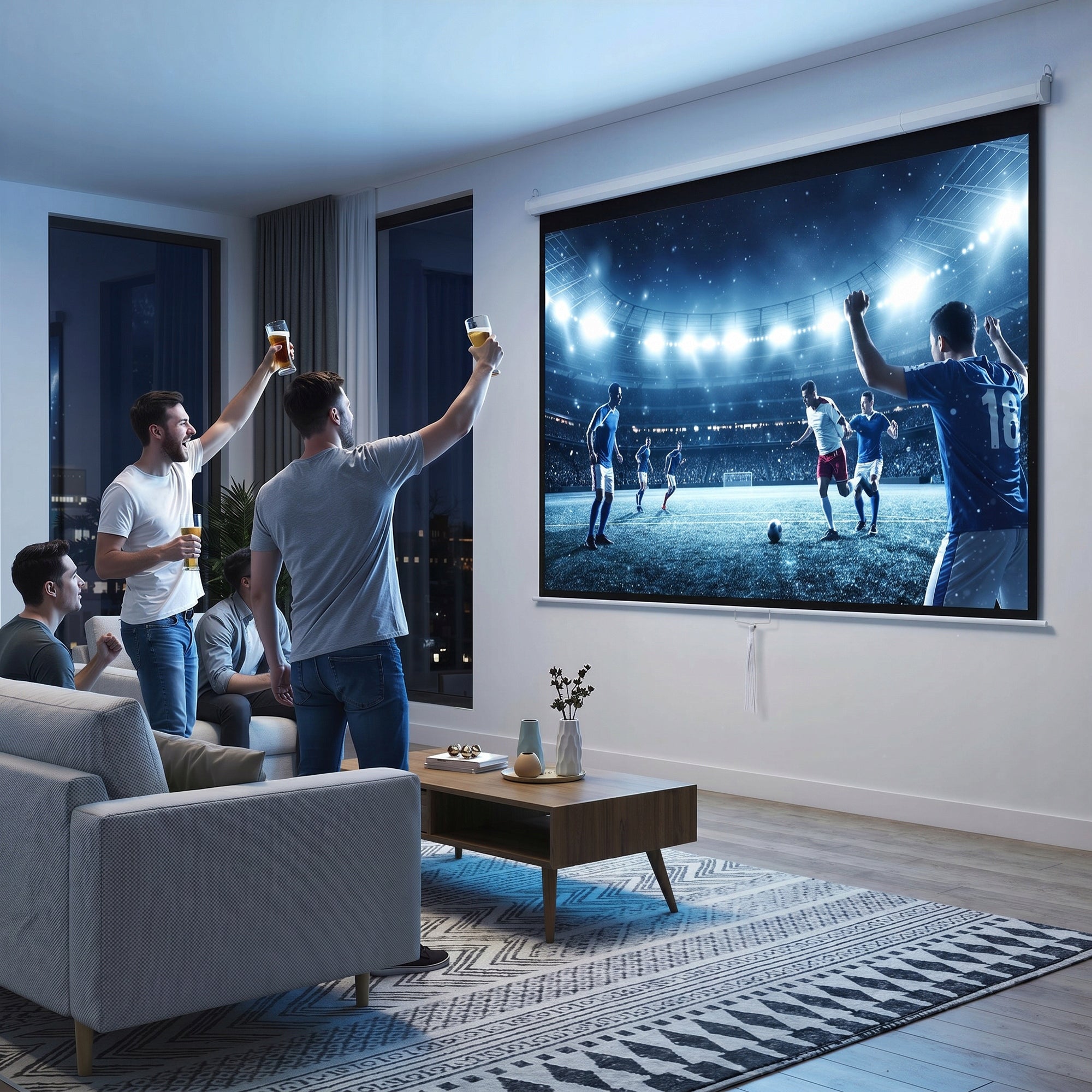 Projection Screen HOMCOM 203 x 152 cm 100 Cali 4:3/ 16:9 Packaging status original