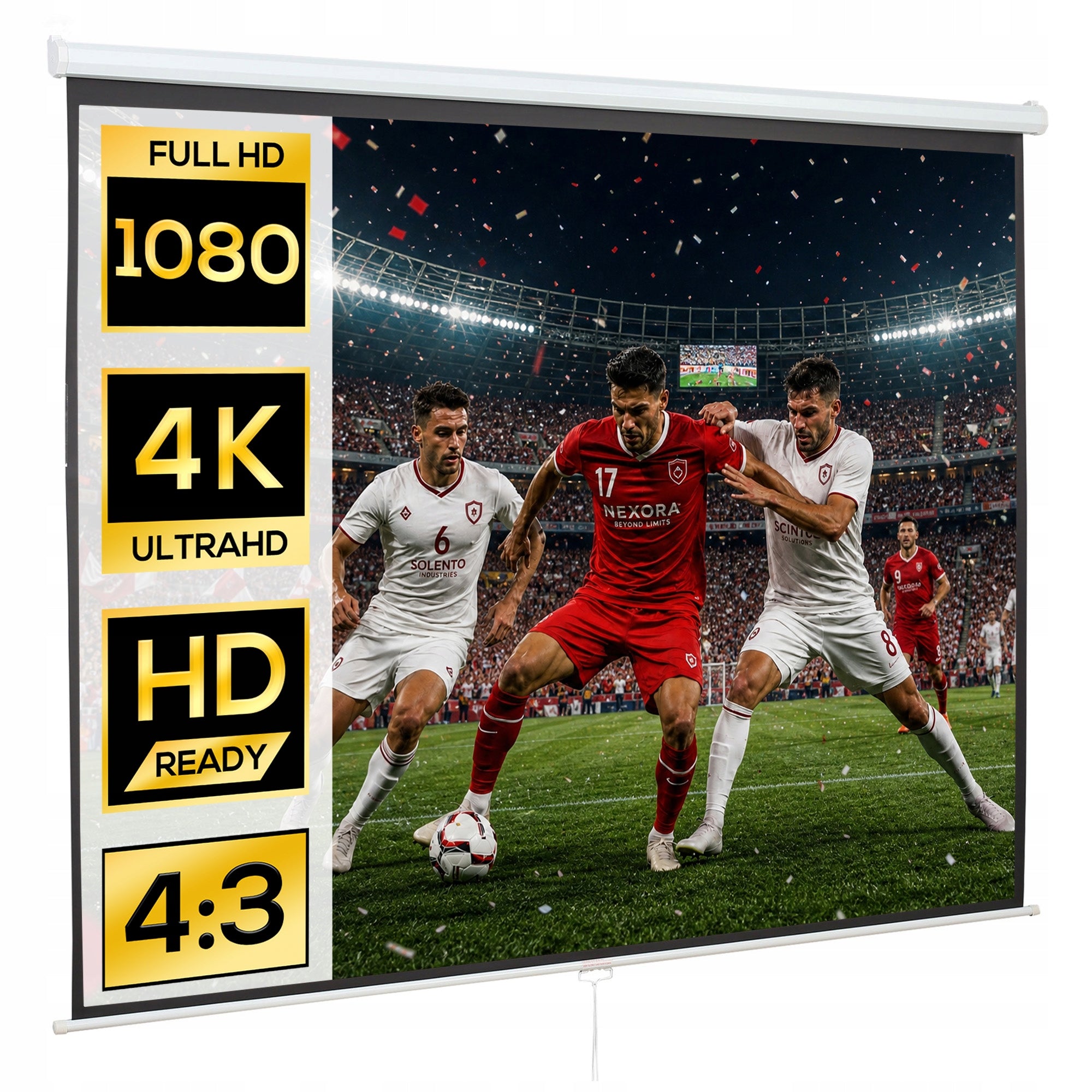 Projection Screen HOMCOM 203 x 152 cm 100 Cali 4:3/ 16:9