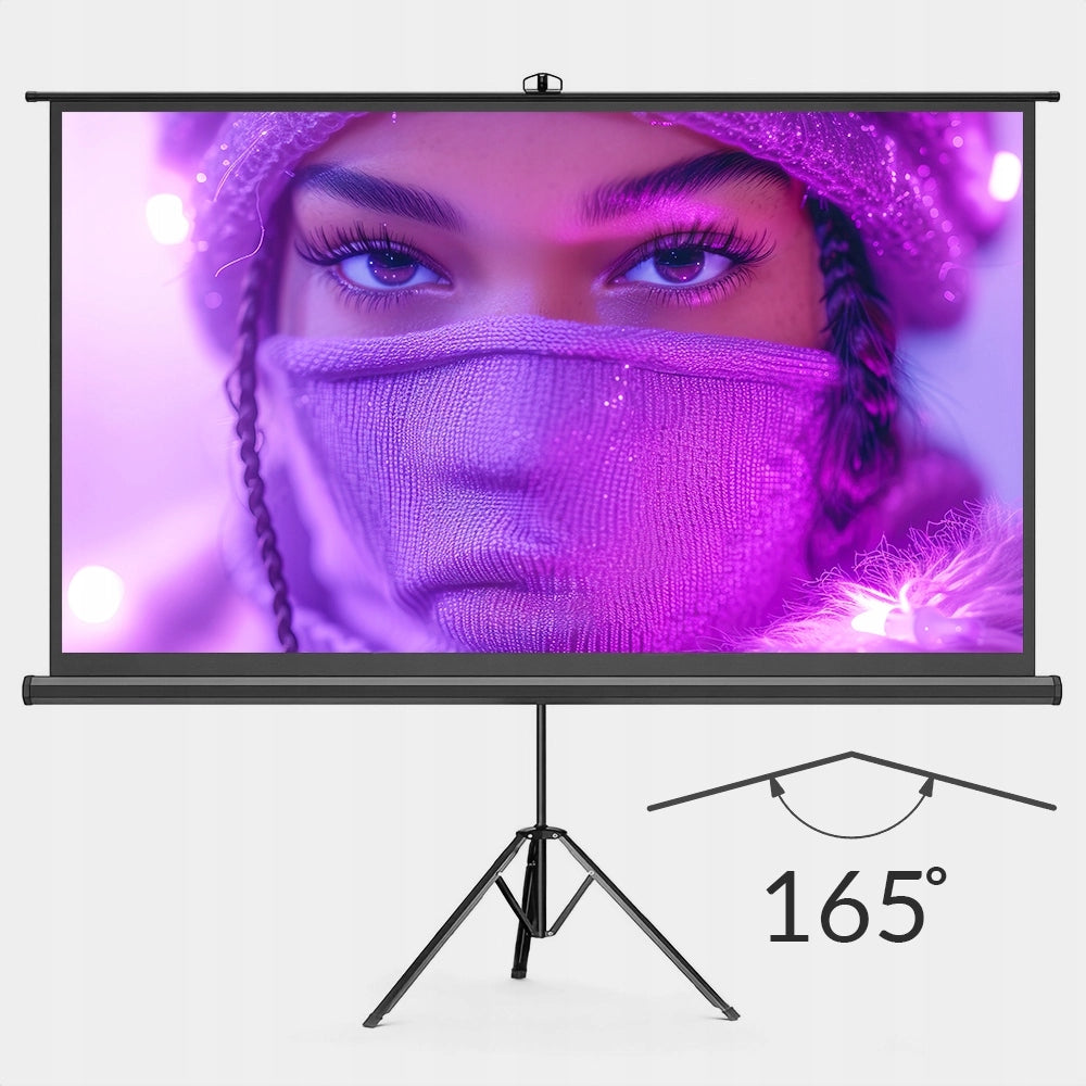 Projection screen 100 with TRIPOD portable 16:9 rolled 4K Spacetronik Manufacturer code PRS-T01-100-169