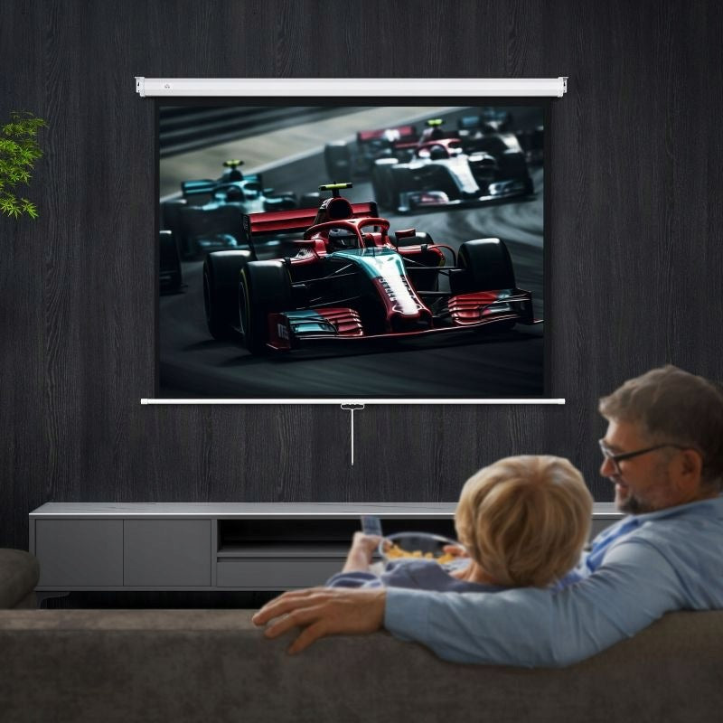 Projection screen 171x128cm 84 inches 43 HD 4K rolled white Brand no brand