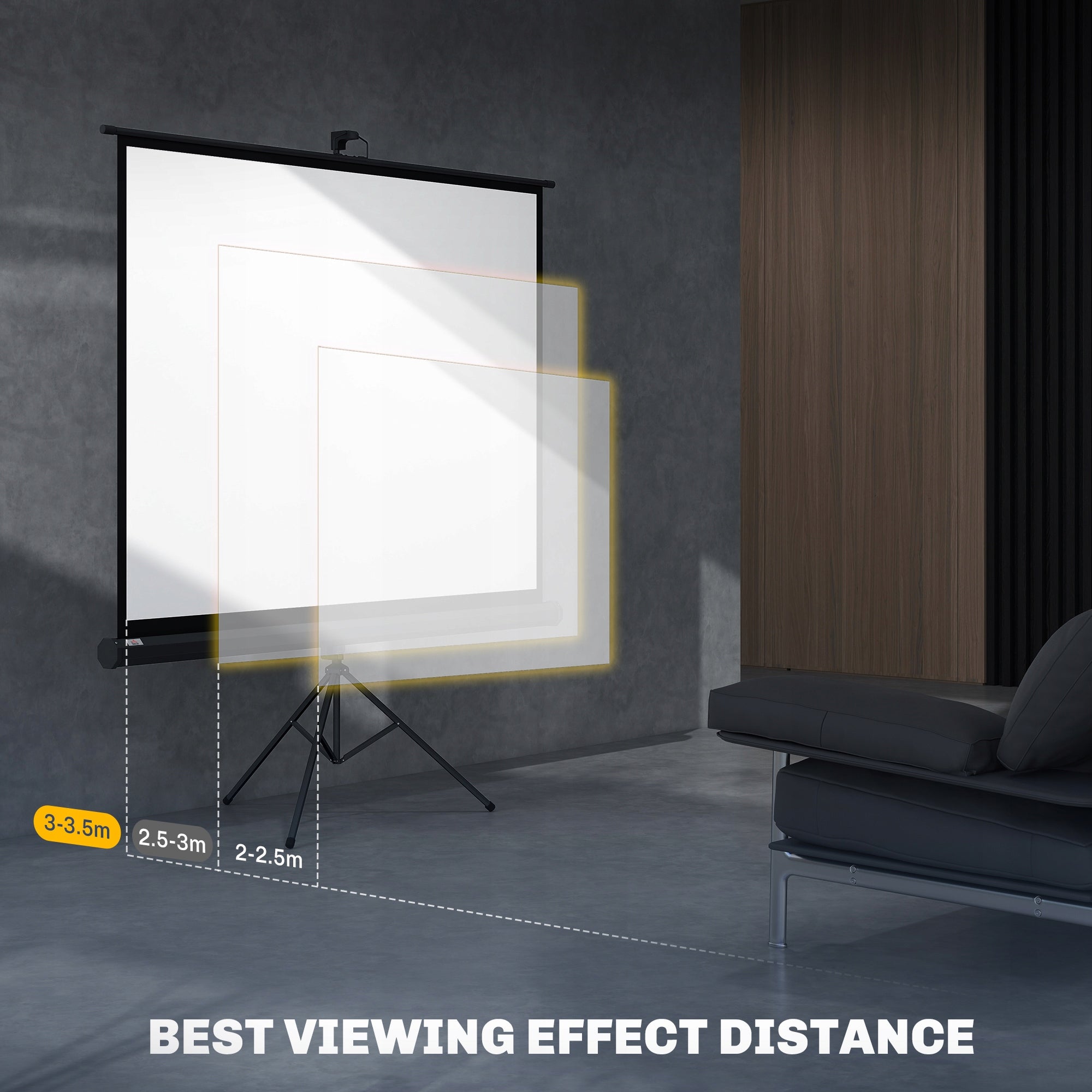 Projection screen 4:3 Homcom 001-007V00BK 171 cm x 131 cm Manufacturer code 001-007V00BK