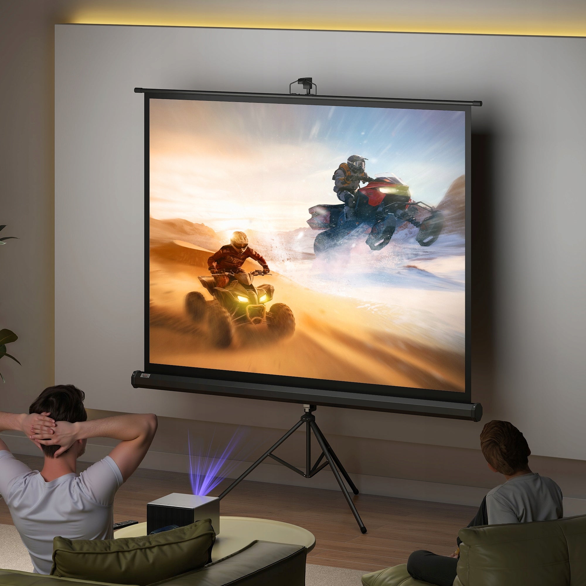Projection screen 4:3 Homcom 001-007V00BK 171 cm x 131 cm
