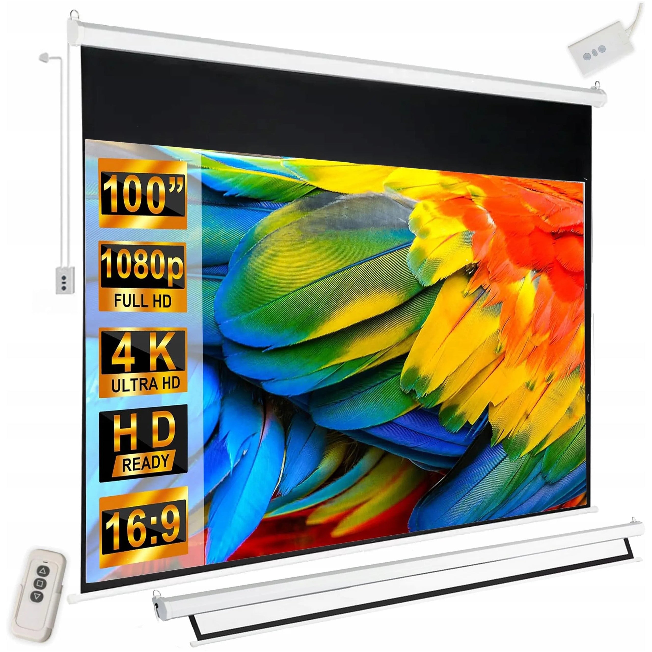 Projection screen Evander 100 inches automatic wall/ceiling Packaging status original