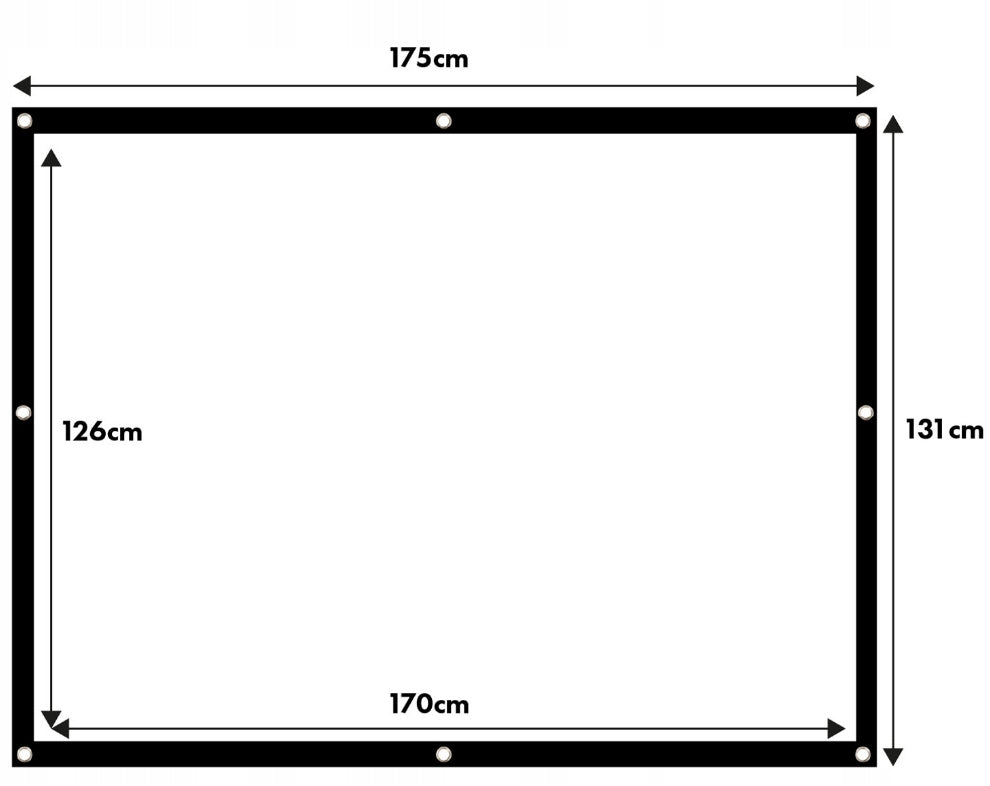 Projection screen Maclean, 84", 175x131cm, border 25mm 4:3, MC-166 Brand Maclean