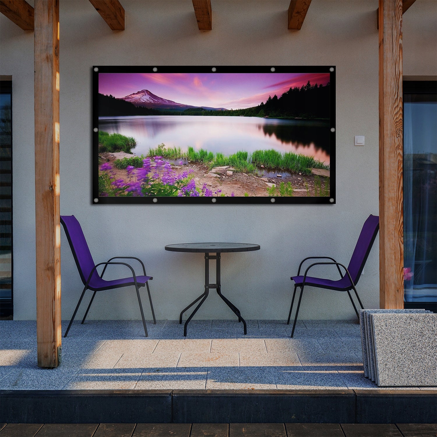Projection screen portable large 120'' 270x154cm 4K HD 16:9 Maclean MC-982 Manufacturer code MC-982