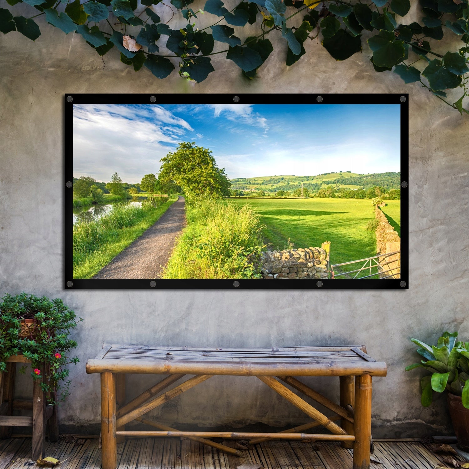Projection screen portable large 120'' 270x154cm 4K HD 16:9 Maclean MC-982 Packaging status original
