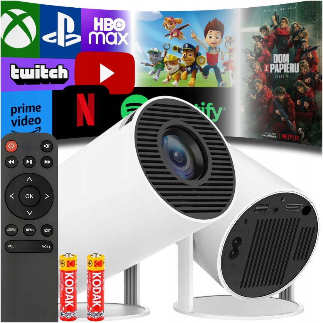 Projector 2026 NEW FULL HD 4K WiFi Remote Control Android TV HARG PLUS LED Manufacturer code Przenośny projektor LED Netflix Android TV