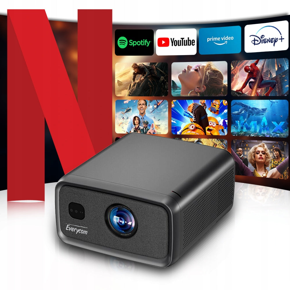 Projector 4K LED 3000 CVIA Android 15 3+128GB Everycom Auto Focus for hone