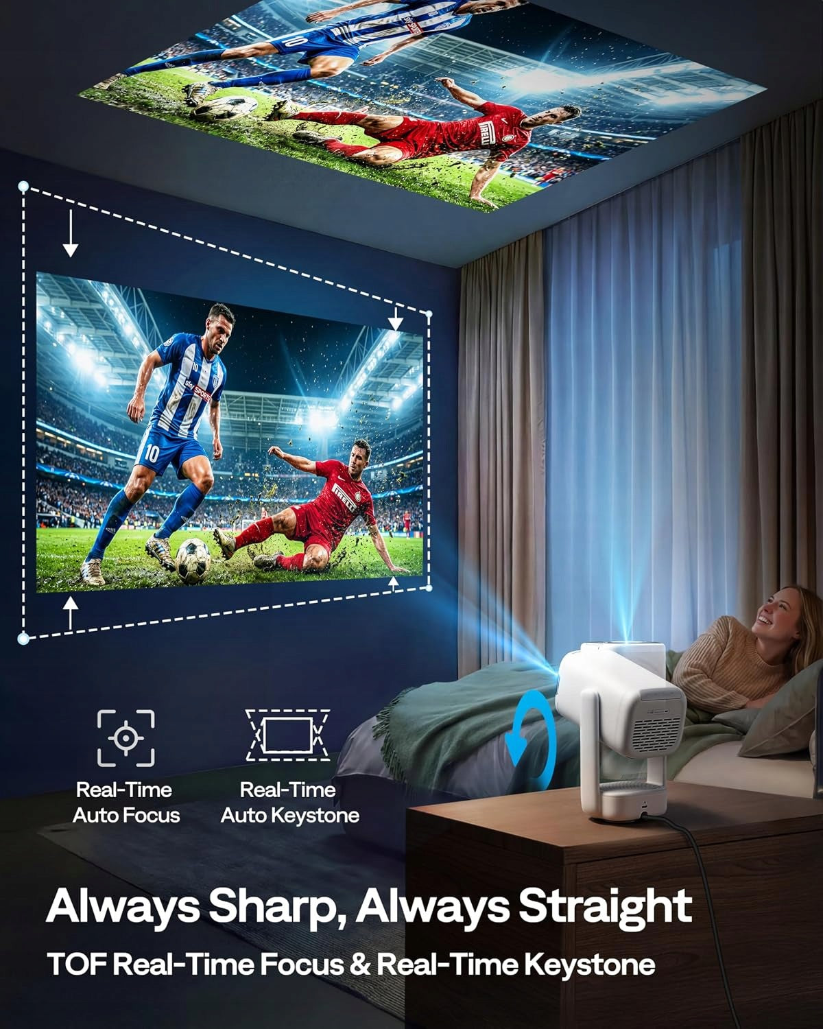 Projector Aurzen Projector D1 air Smart Projector,HDR10, WiFi and Bluetooth Packaging status original