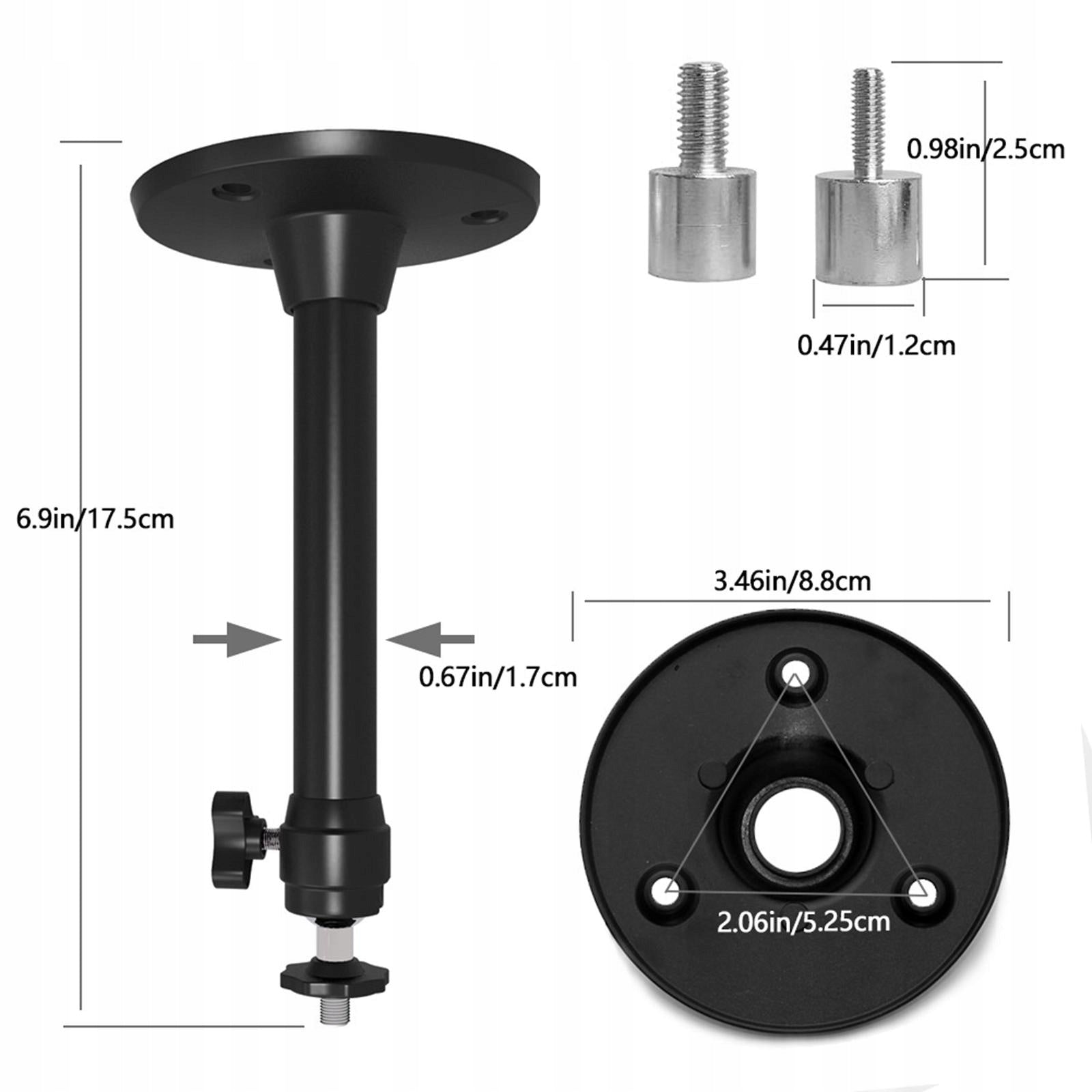 Projector Ceiling Mount Stable Adjustable Extension Pole up to 5kg Portable Packaging status original