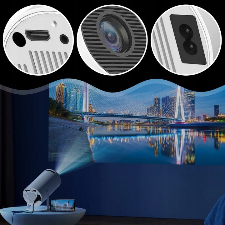 Projector HY300 PRO HD 4K WIFI Bluetooth Android Smart Up to 130 Cali Speaker EAN (GTIN) 5906846637026