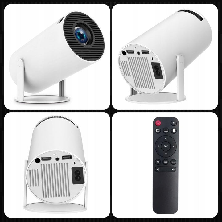 Projector HY300 PRO HD 4K WIFI Bluetooth Android Smart Up to 130 Cali Speaker