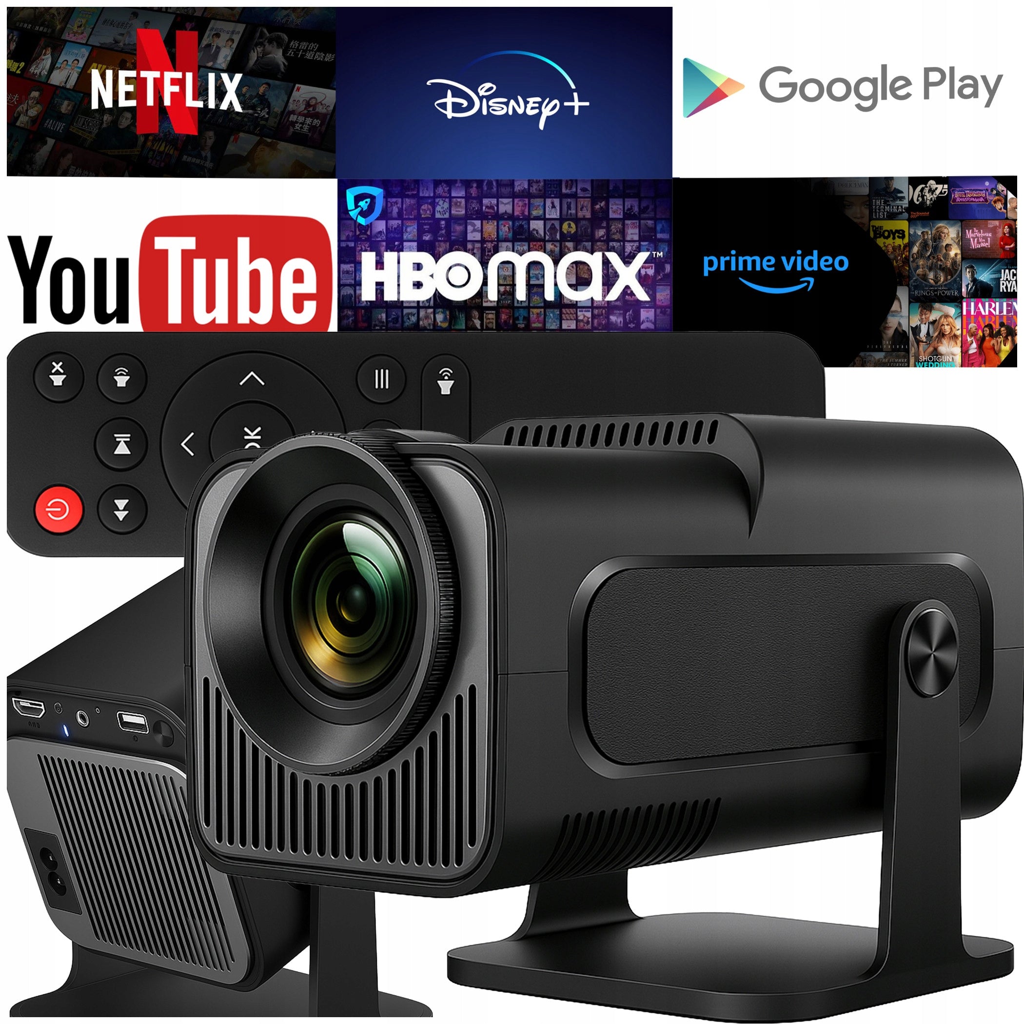 Projector HY320 2026 Android 13 2/16GB 4K Smart TV WiFi Bluetooth Rotary Manufacturer code ER1161