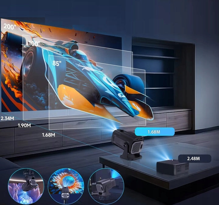 Projector HY320 Android 13 4K Smart TV 2/16GB WiFi Bluetooth Rotary 2026 Packaging status original