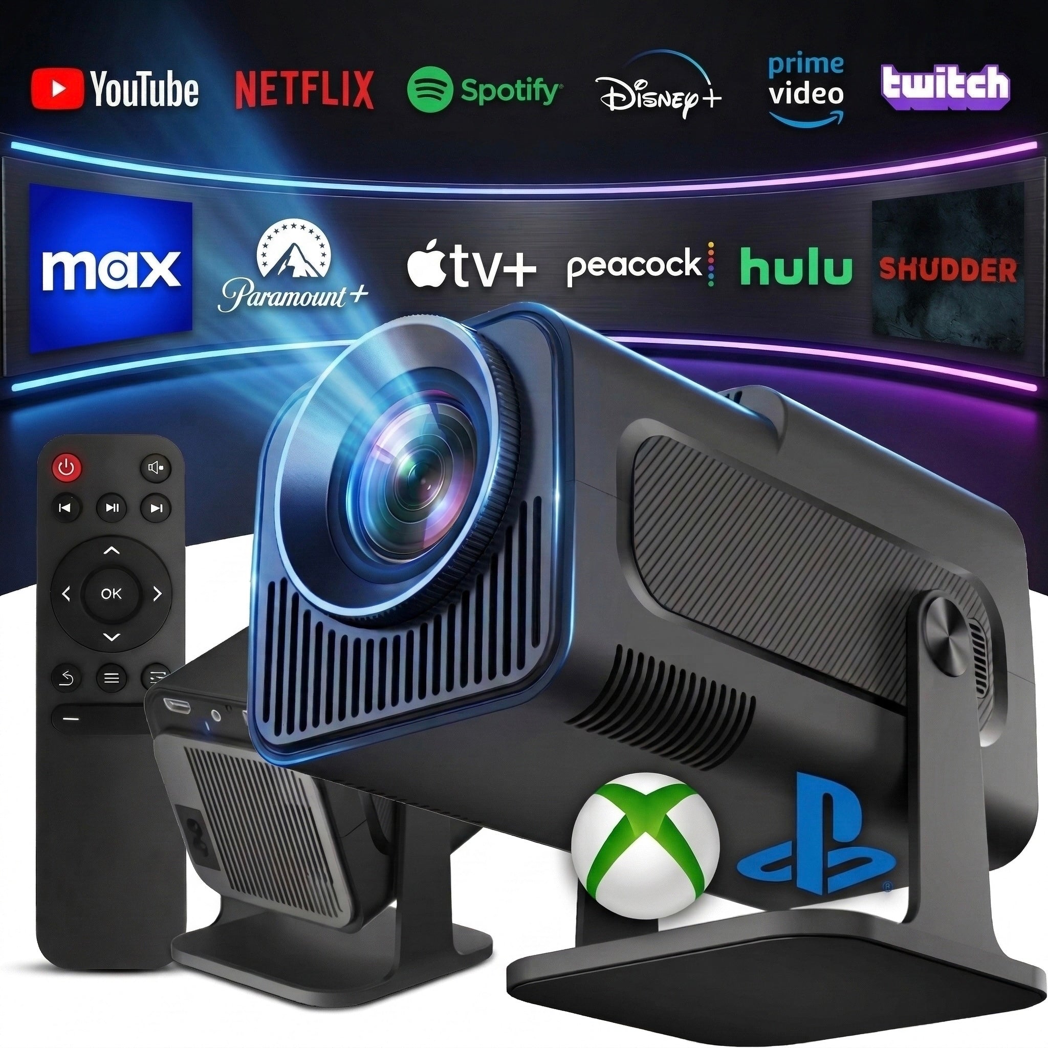 Projector HY320 PRO 2026 Android 13 2/16GB 4K Smart TV WiFi Bluetooth