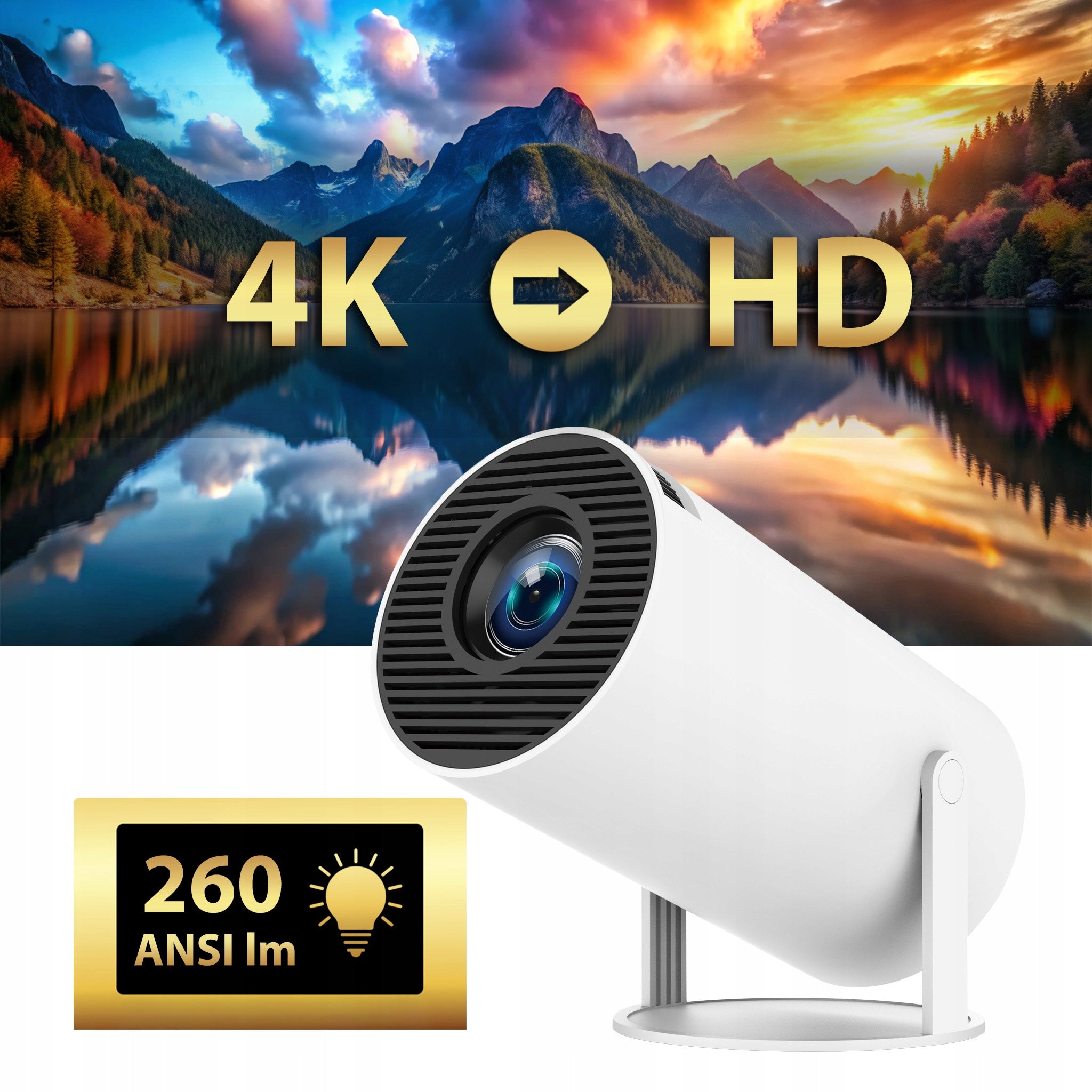 Projector LED Projector Smart TV Android 13 WiFi HD 200 inch HY300 PRO Packaging status original