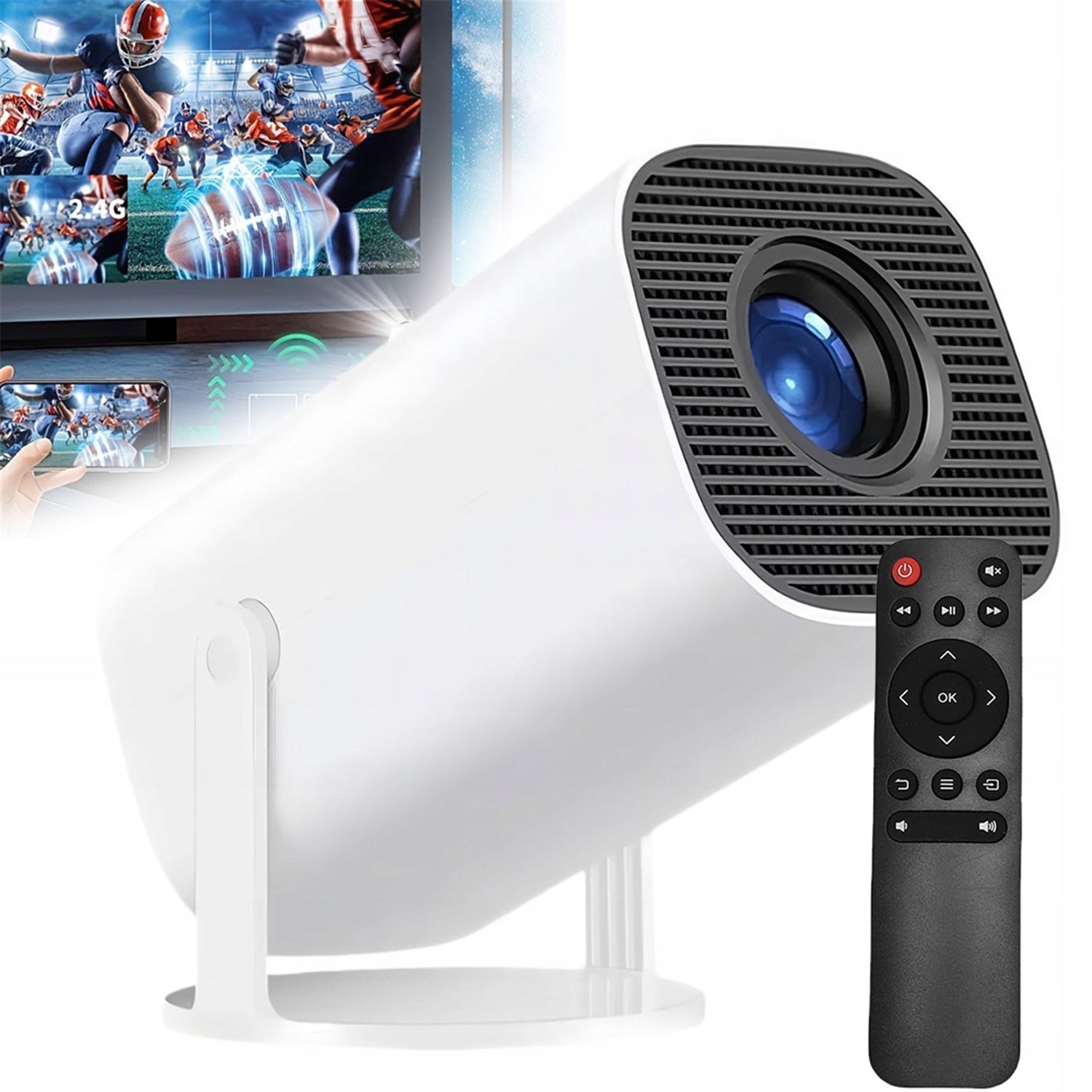 Projector MINI WiFi Remote Control Android TV 130 Cali 4K 1080P FULL HD Model Projektor Rzutnik Mini