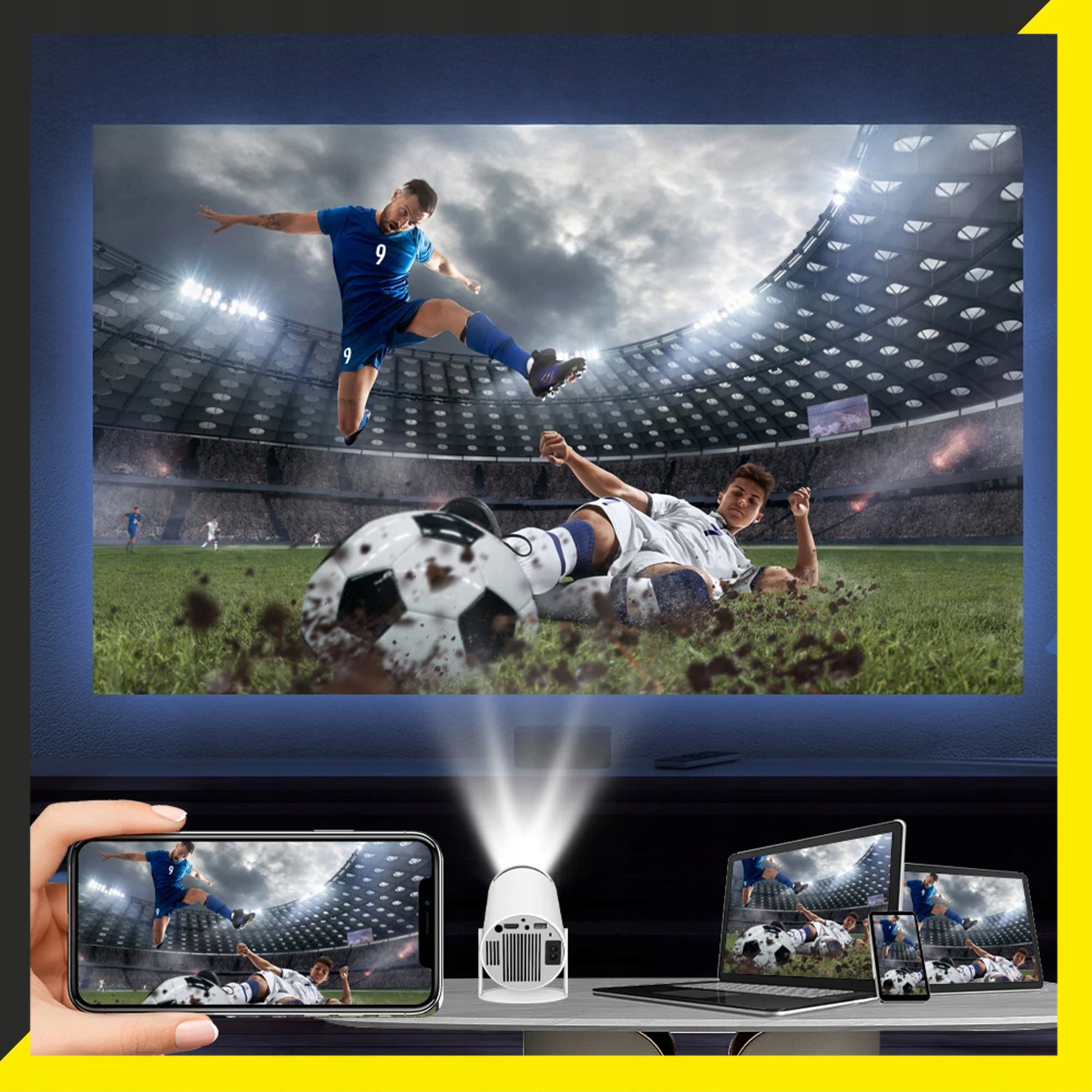 Projector Multimedia Android TV WiFi HD Smart Rotary Speaker Manufacturer code Xtech Projektor HY-300