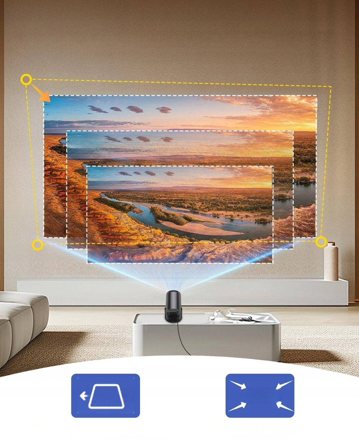 Projector Multimedia Portable Mini WiFi Bluetooth 1080p HDMI Packaging status original
