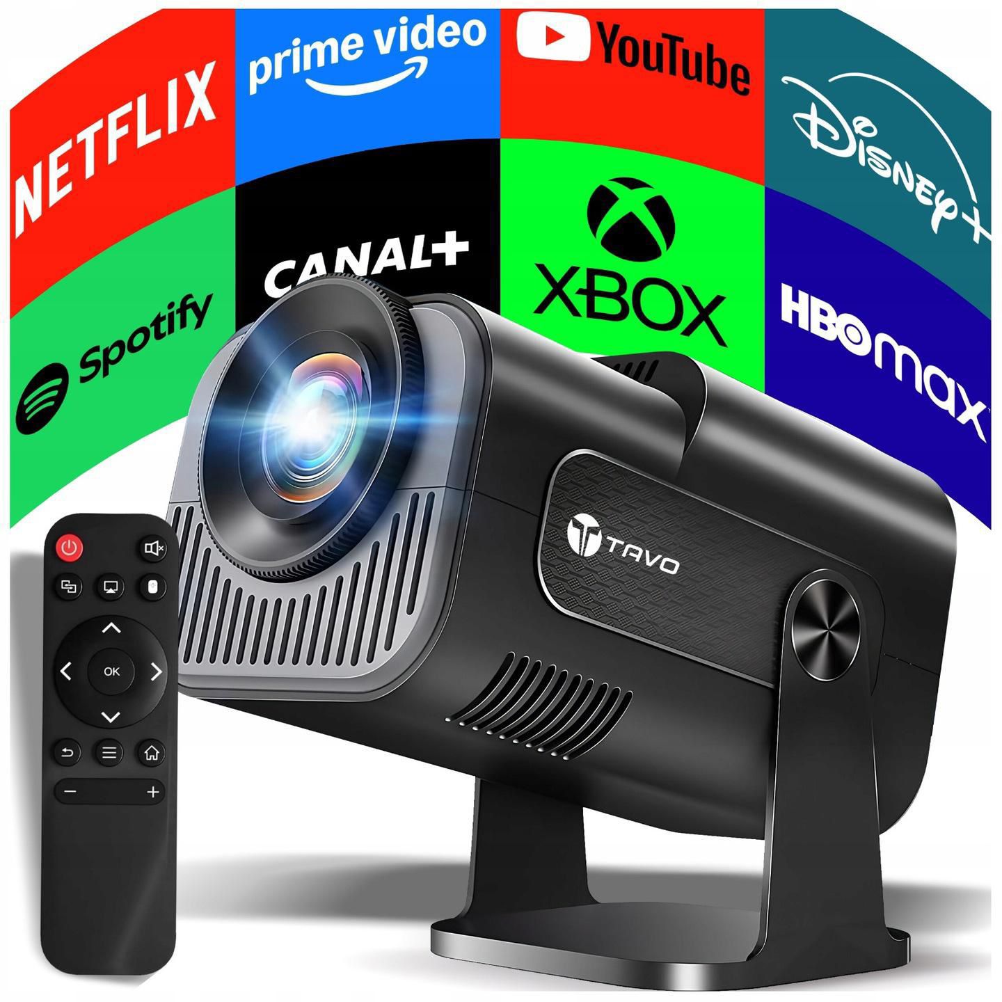 Projector Portable Android Smart Mini TV 4K LED Speaker WIFI
