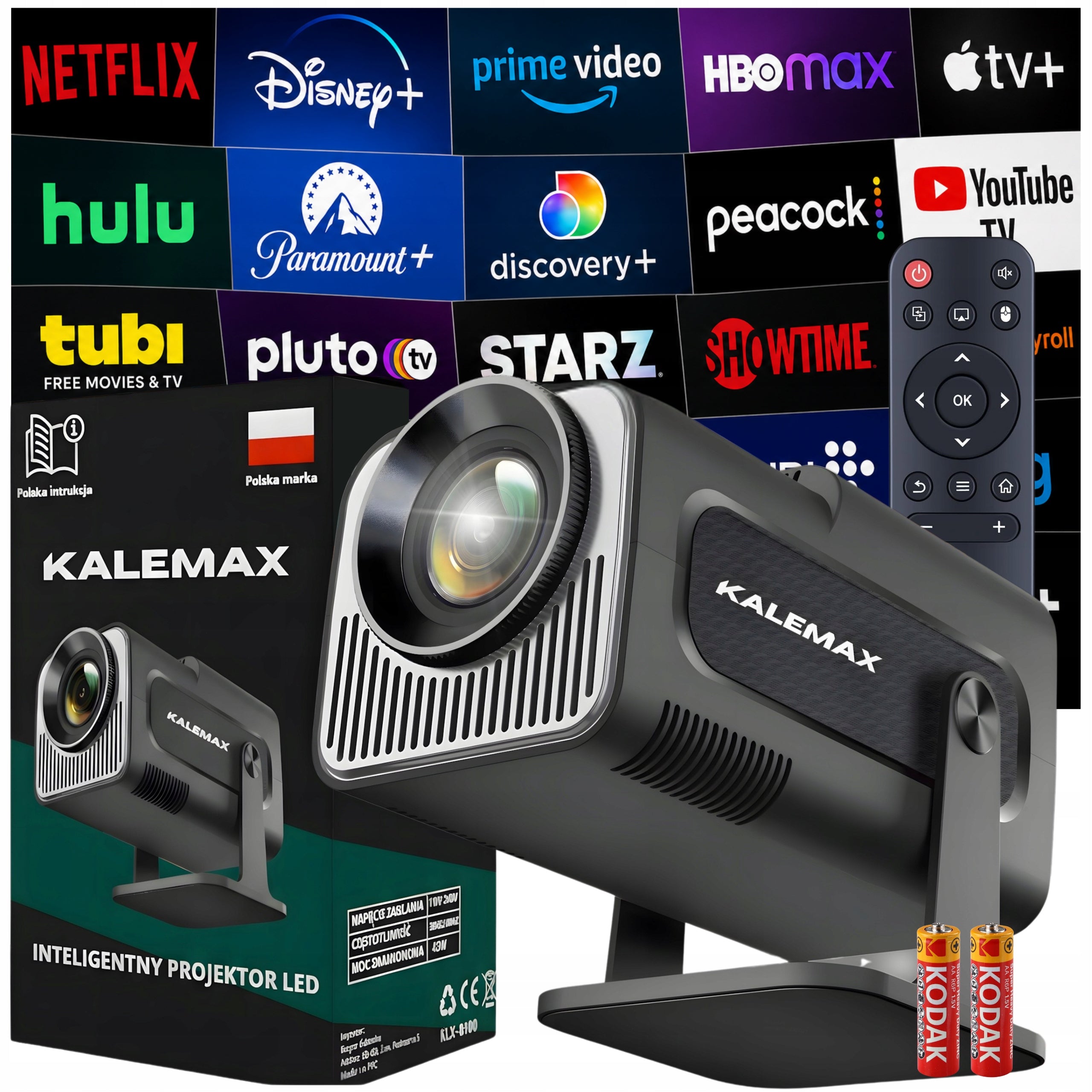 Projector Portable Android Smart Mini TV 4K LED Speaker WIFI