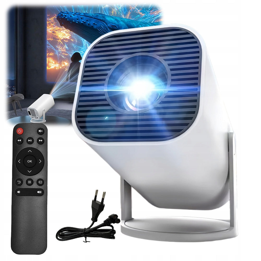 Projector Portable Rotating Android Smart TV 4K LED Speaker WIFI