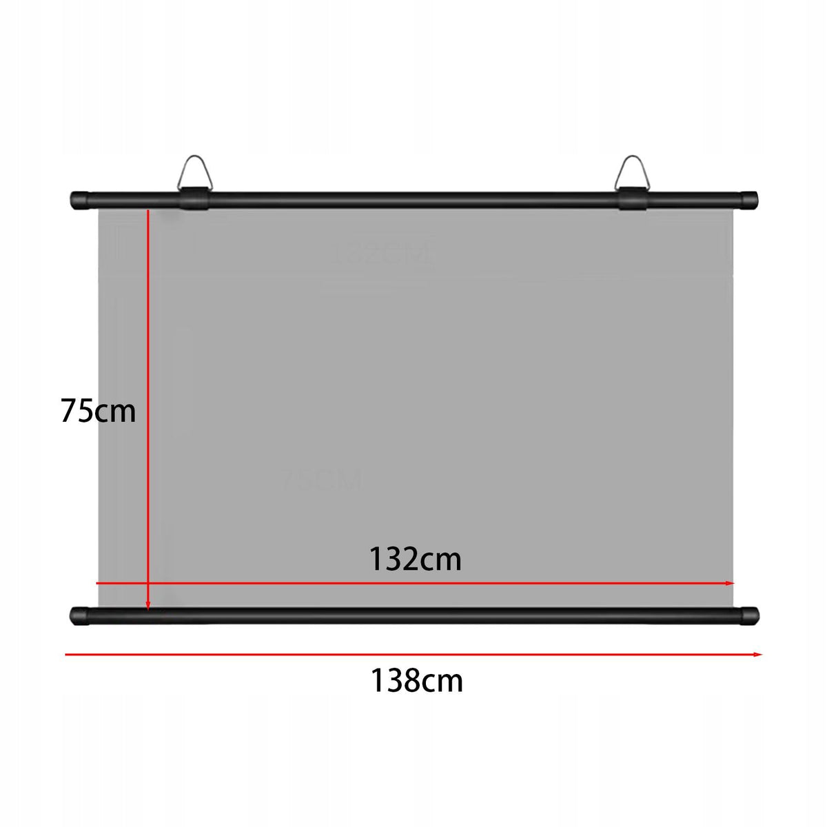Projector Screen Portable Indoor Outdoor Support Double Sided 16 to 9 Packaging status original